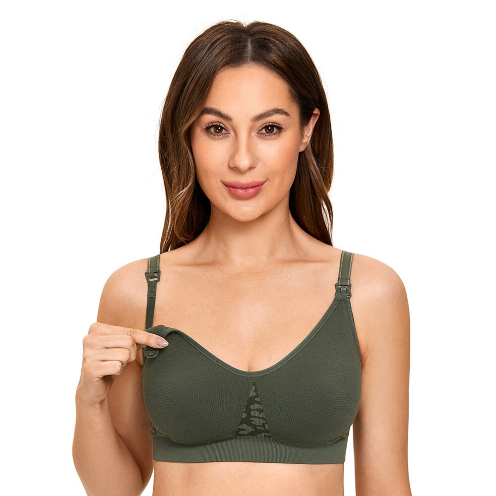 Gratlin Wirefree Nursing Sleep Bra Breastfeeding Maternity Leopard Green Removable Pad Women's Lingerie Lactation Pregency S-XL