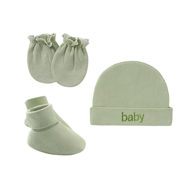 Soft Neonatal Fetal Cap Newborn Hat Anti Scratch Gloves Mittens Hat Foot Cover Set Baby Shower Gift Hand And Foot Cover Baby Cap