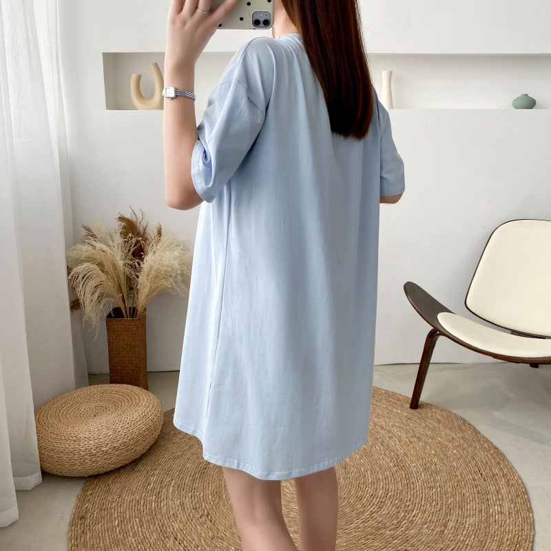 2023 New Pregnant T shirt Mom Loose Nursing Tops Postpartum Mommy Casual Breast Feeding Clothes Pregnancy Maternity T-Shirts