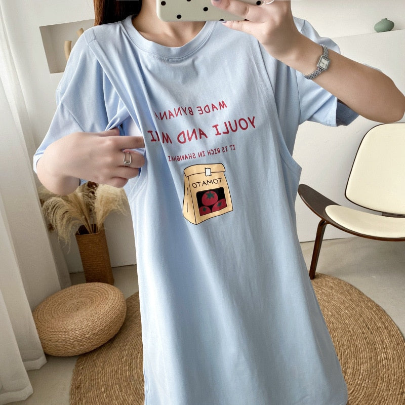 2023 New Pregnant T shirt Mom Loose Nursing Tops Postpartum Mommy Casual Breast Feeding Clothes Pregnancy Maternity T-Shirts