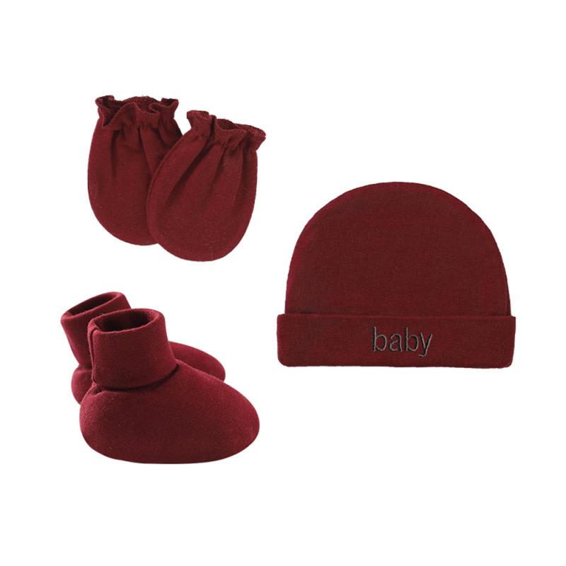 Soft Neonatal Fetal Cap Newborn Hat Anti Scratch Gloves Mittens Hat Foot Cover Set Baby Shower Gift Hand And Foot Cover Baby Cap