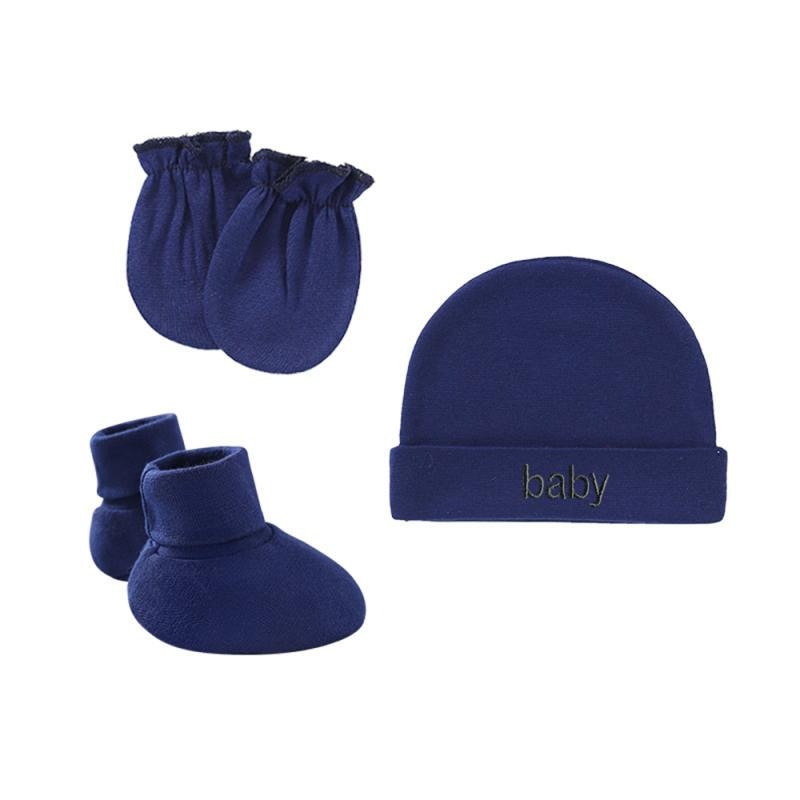 Soft Neonatal Fetal Cap Newborn Hat Anti Scratch Gloves Mittens Hat Foot Cover Set Baby Shower Gift Hand And Foot Cover Baby Cap