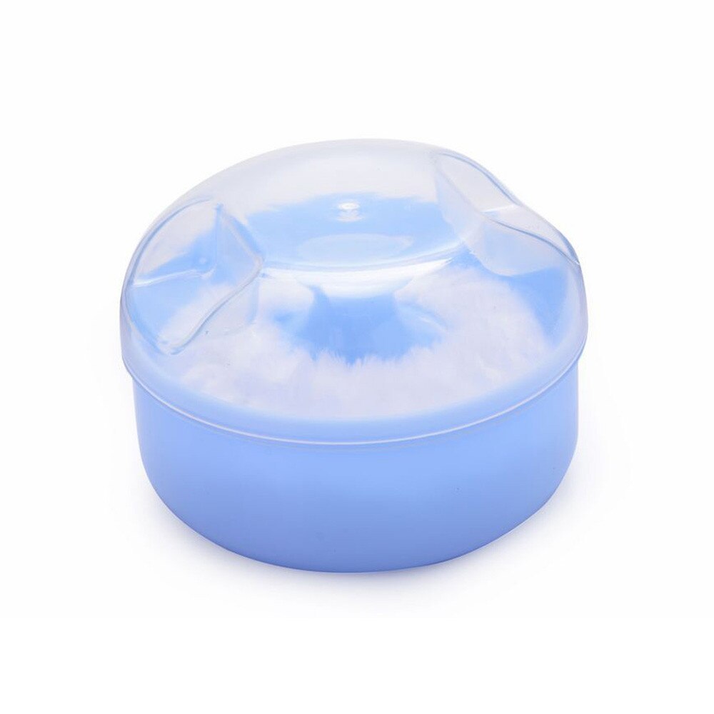 New High Quality Baby Soft Face Body Cosmetic Powder Puff talcum powder Sponge Box Case Container 1PCS Wholesale