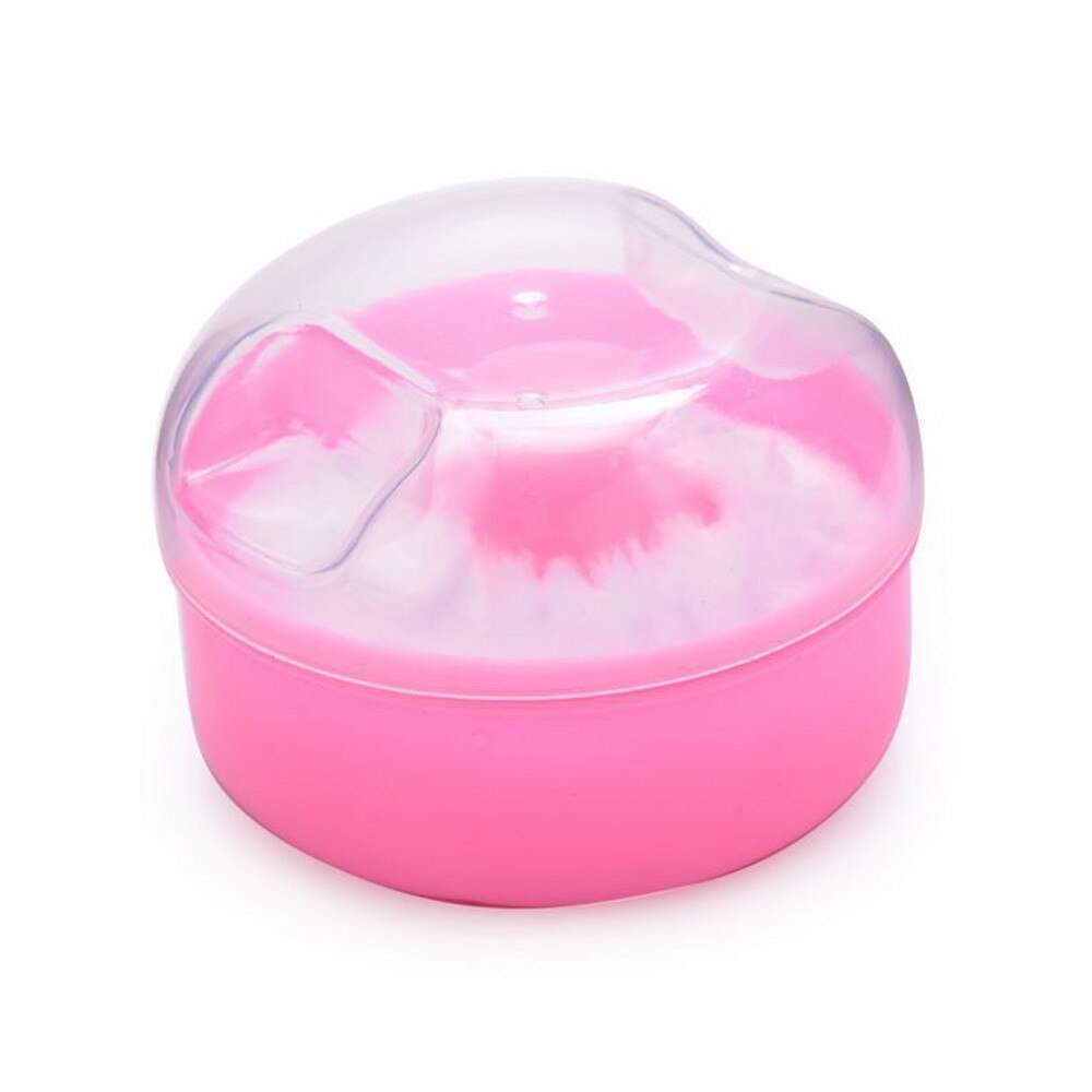 New High Quality Baby Soft Face Body Cosmetic Powder Puff talcum powder Sponge Box Case Container 1PCS Wholesale