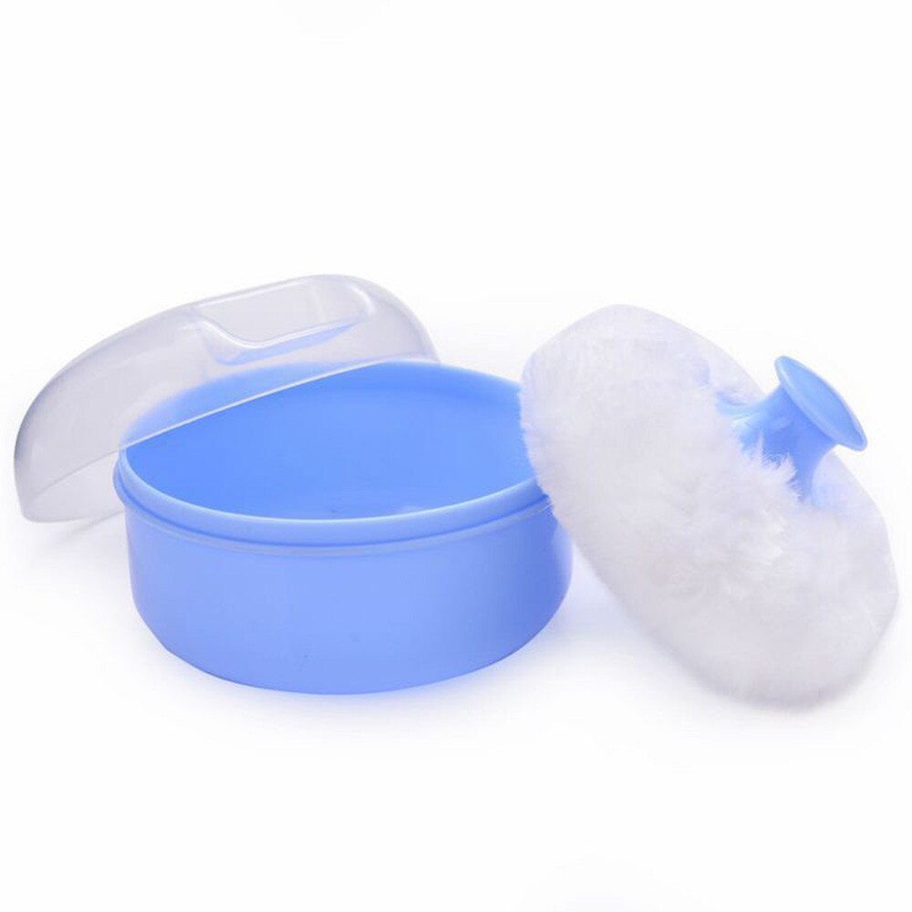 New High Quality Baby Soft Face Body Cosmetic Powder Puff talcum powder Sponge Box Case Container 1PCS Wholesale