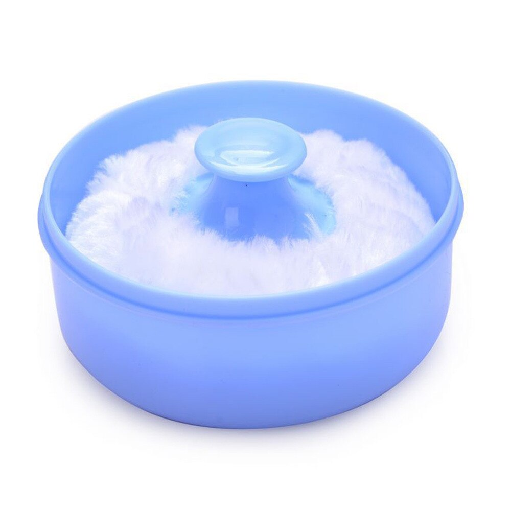 New High Quality Baby Soft Face Body Cosmetic Powder Puff talcum powder Sponge Box Case Container 1PCS Wholesale