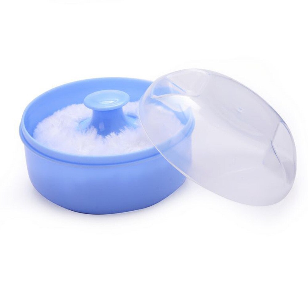 New High Quality Baby Soft Face Body Cosmetic Powder Puff talcum powder Sponge Box Case Container 1PCS Wholesale