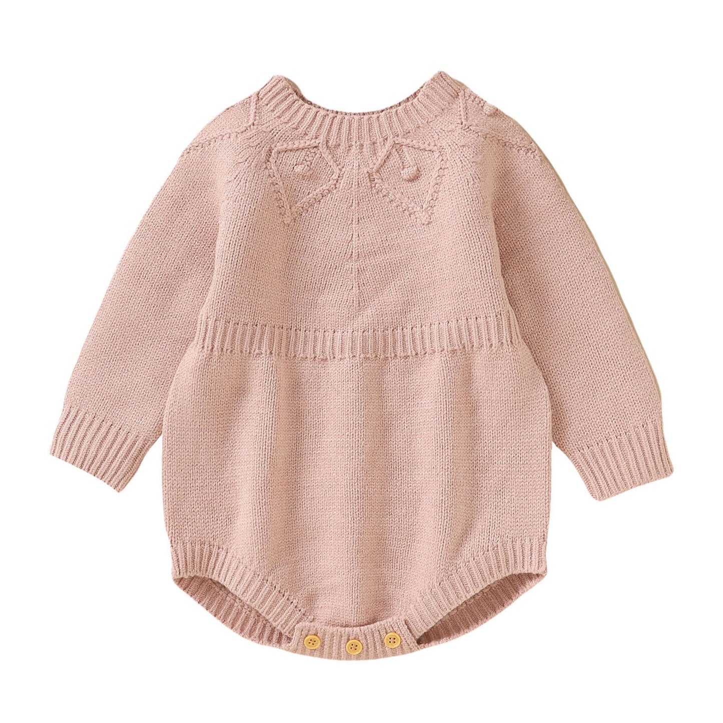 Baby Clothes Girl Newborn Baby Girl Boy Solid Knit Sweater Romper Sweatshirt Onesie Long Sleeve Warm Fall Winter Clothes