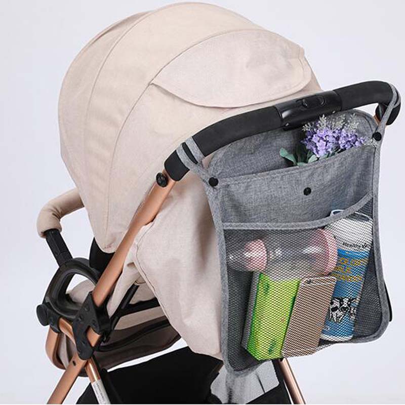 ZK50 Baby Stroller Bag Hanging Net Big Bags Portable Baby Umbrella Storage Bag Pocket Cup Holder Organizer Universal Accessory