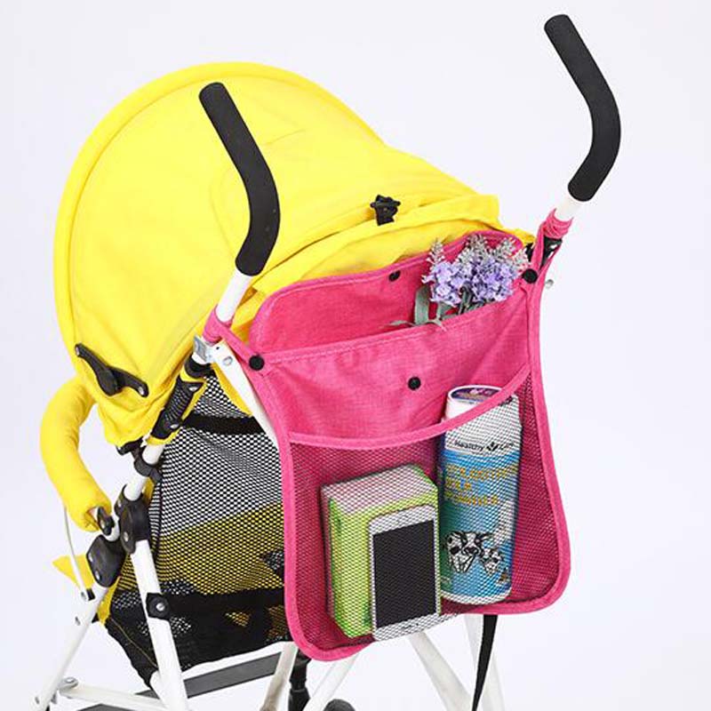 ZK50 Baby Stroller Bag Hanging Net Big Bags Portable Baby Umbrella Storage Bag Pocket Cup Holder Organizer Universal Accessory