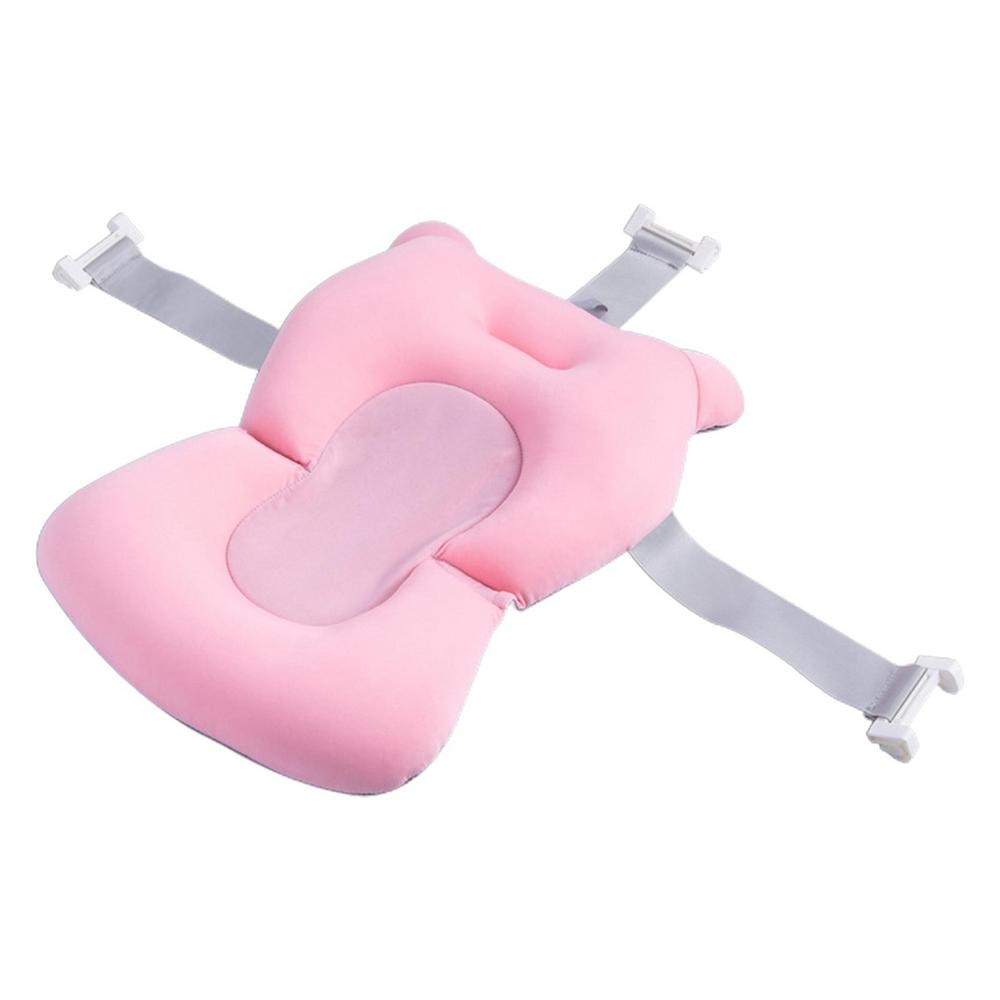 Newborn Bath Cushion Adjustable Anti-skid Support Pillow For Bathtub Newborn Essentials With Buckles And 3 Safety Belts For