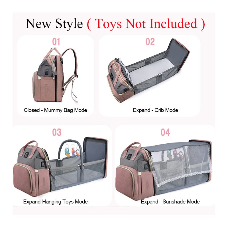 Baby Diaper Bag Nappy Stroller Bags For Baby Maternity Bag Backpacks Crib Newborn Mommy Bag Changing Table Baby Bags For Mom