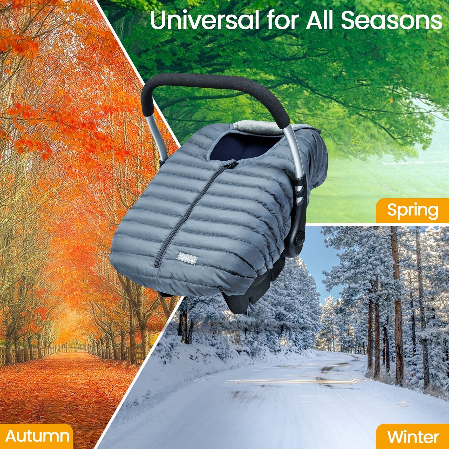 Orzbow Baby Basket Car Seat Warm Cover Newborn Infant Carrier Cover Waterproof Baby Car Seat Envelope Newborn Footmuff in Travel