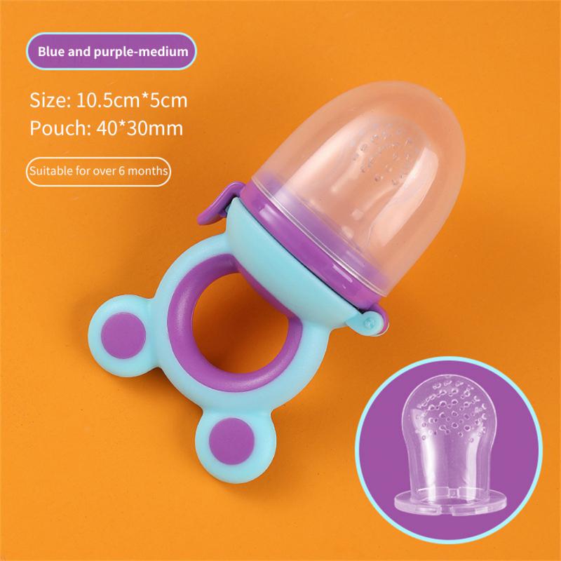 Baby Chewer Baby Feeding Spoon Pacifier Bag Baby Fruit Pacifier Food-grade Juicer Pacifier Cup Baby Fruit And Vegetable Le Safe