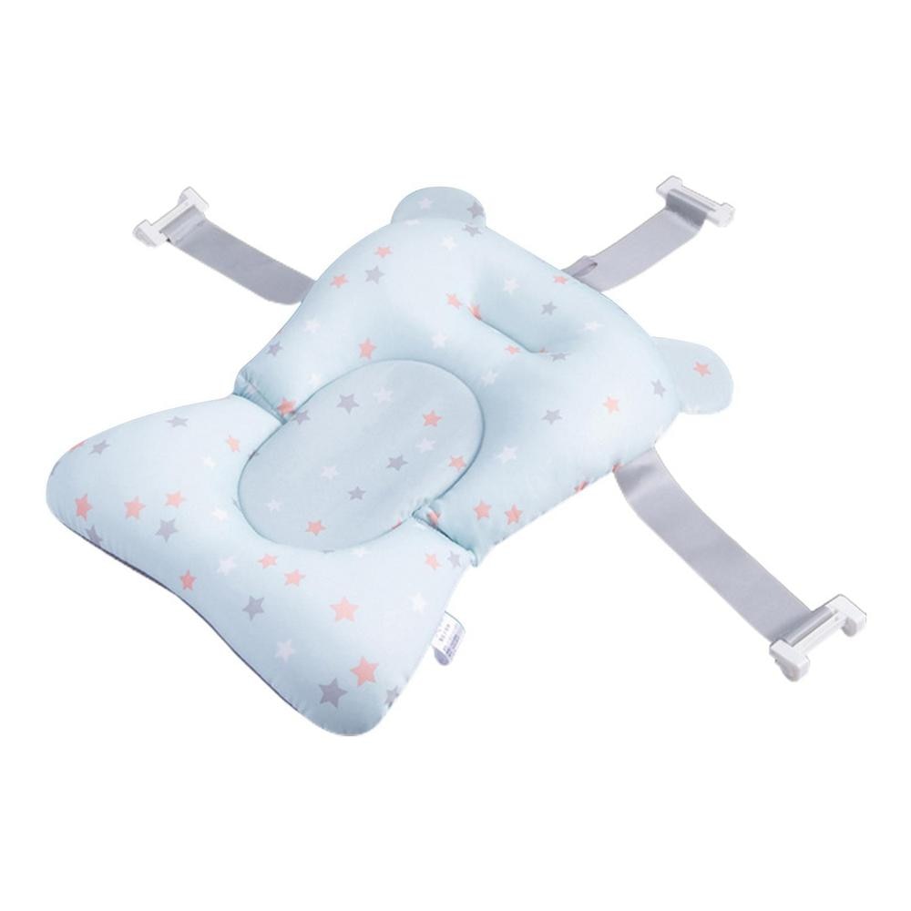 Newborn Bath Cushion Adjustable Anti-skid Support Pillow For Bathtub Newborn Essentials With Buckles And 3 Safety Belts For