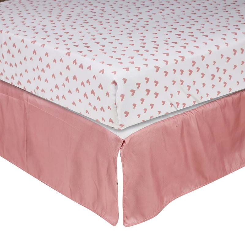 Pink Swan Crib Bedding Set For Baby Girls,  5 PC Crib Set Includes Comforter/Skirt/Crib Sheet/Diaper Stacker/Blanket