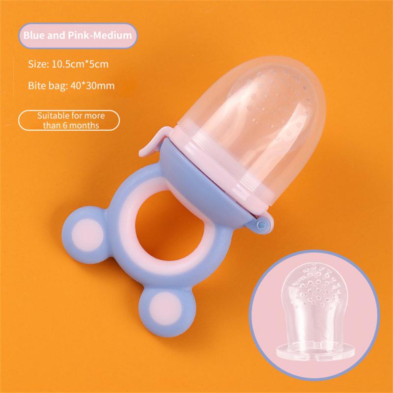 Baby Chewer Baby Feeding Spoon Pacifier Bag Baby Fruit Pacifier Food-grade Juicer Pacifier Cup Baby Fruit And Vegetable Le Safe