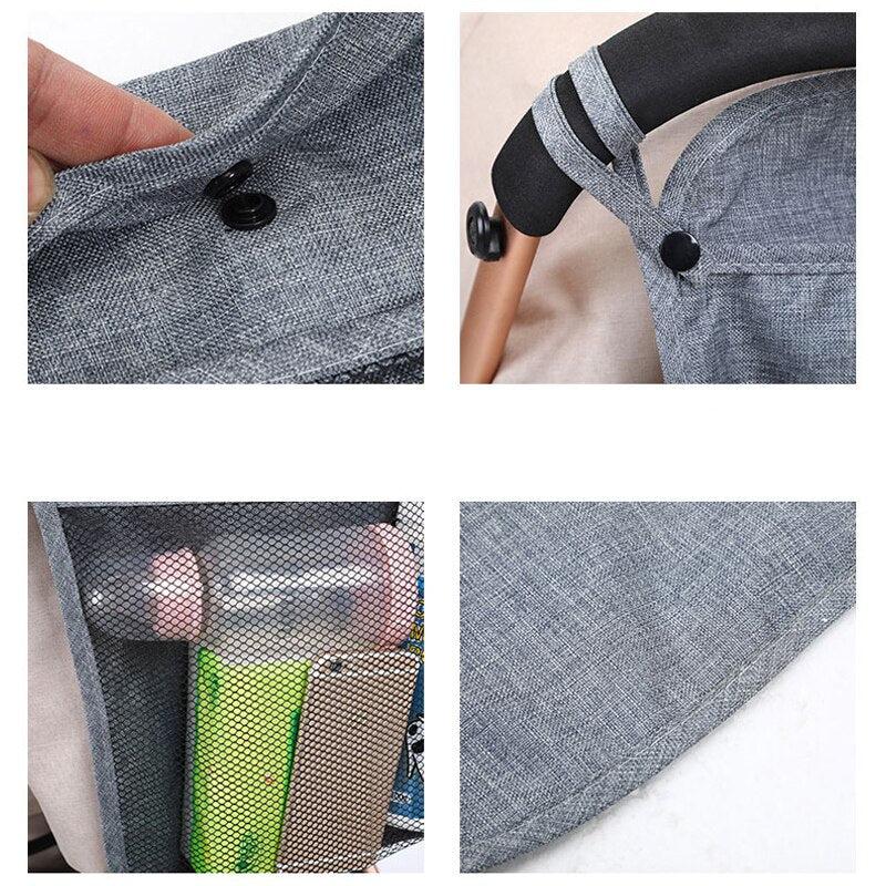 ZK50 Baby Stroller Bag Hanging Net Big Bags Portable Baby Umbrella Storage Bag Pocket Cup Holder Organizer Universal Accessory