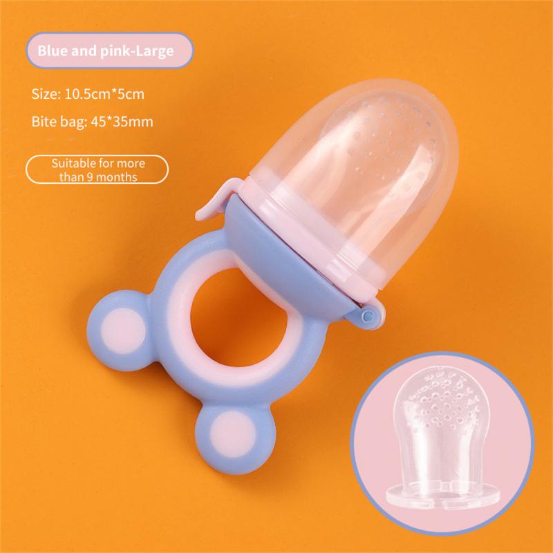 Baby Chewer Baby Feeding Spoon Pacifier Bag Baby Fruit Pacifier Food-grade Juicer Pacifier Cup Baby Fruit And Vegetable Le Safe