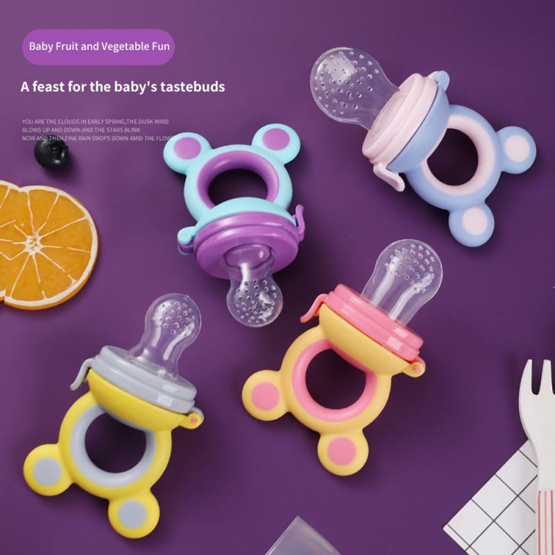 Baby Chewer Baby Feeding Spoon Pacifier Bag Baby Fruit Pacifier Food-grade Juicer Pacifier Cup Baby Fruit And Vegetable Le Safe