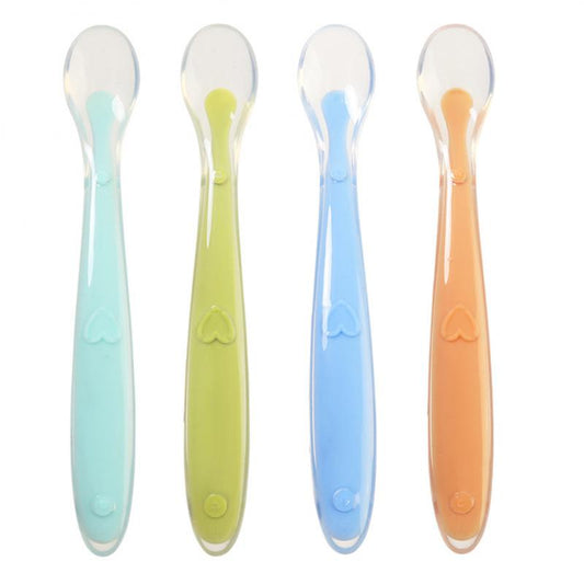 Soft Silicone Baby Food Supplement Spoon Suitable For Babies Over 4 Months Baby Food Supplement Training Spoon 1pcs Safe