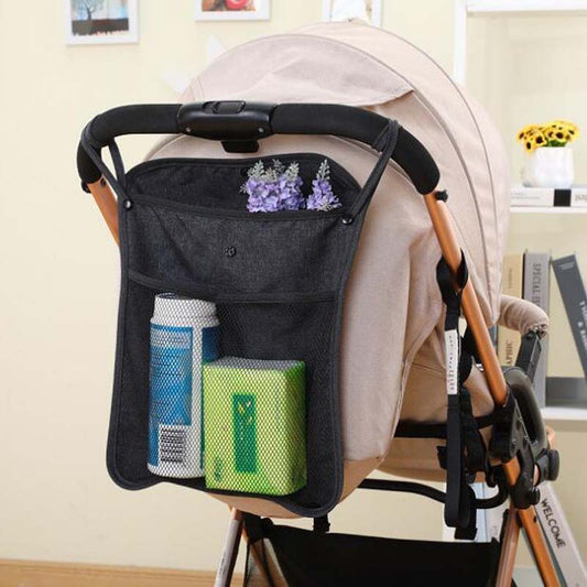 ZK50 Baby Stroller Bag Hanging Net Big Bags Portable Baby Umbrella Storage Bag Pocket Cup Holder Organizer Universal Accessory