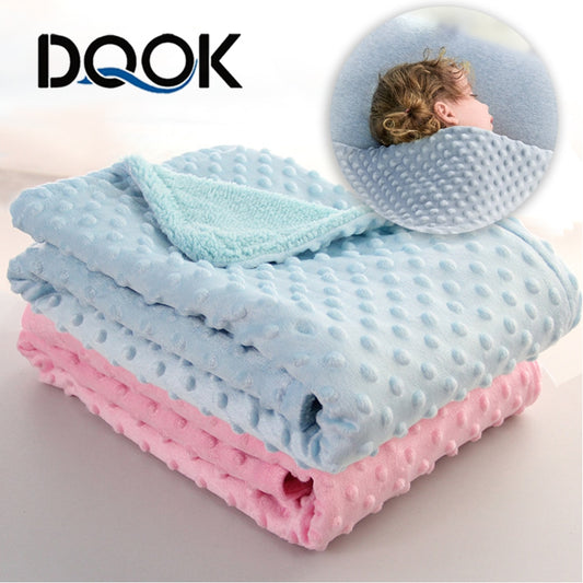 Baby Blanket &amp; Swaddling Newborn Thermal Soft Fleece Blanket Winter Solid Bedding Set Cotton Quilt Infant Bedding Swaddle Wrap