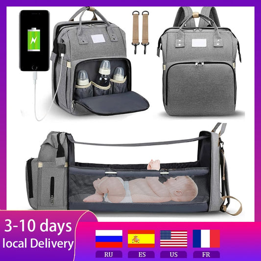 Baby Diaper Bag Nappy Stroller Bags For Baby Maternity Bag Backpacks Crib Newborn Mommy Bag Changing Table Baby Bags For Mom