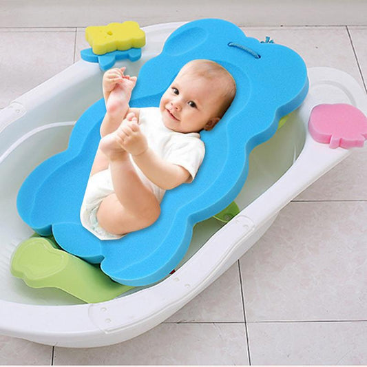 Sponge Baby Bath Mat Non-slip Sponge Mat Anti-skid Bathtub Infant Bath Pad Newborn Seat For Baby Care